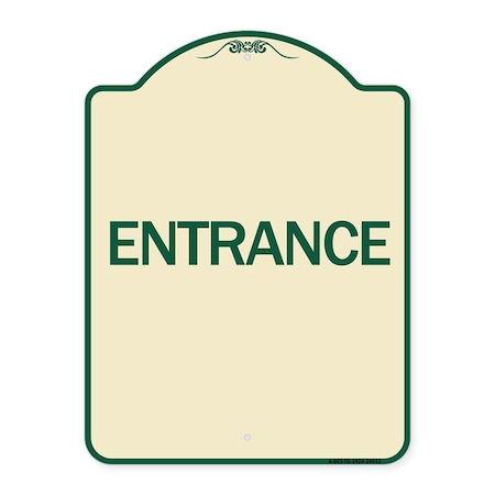 Signmission Traffic Entrance Entrance Heavy-Gauge Aluminum Architectural Sign, 24" x 18", TG-1824-24612 A-DES-TG-1824-24612